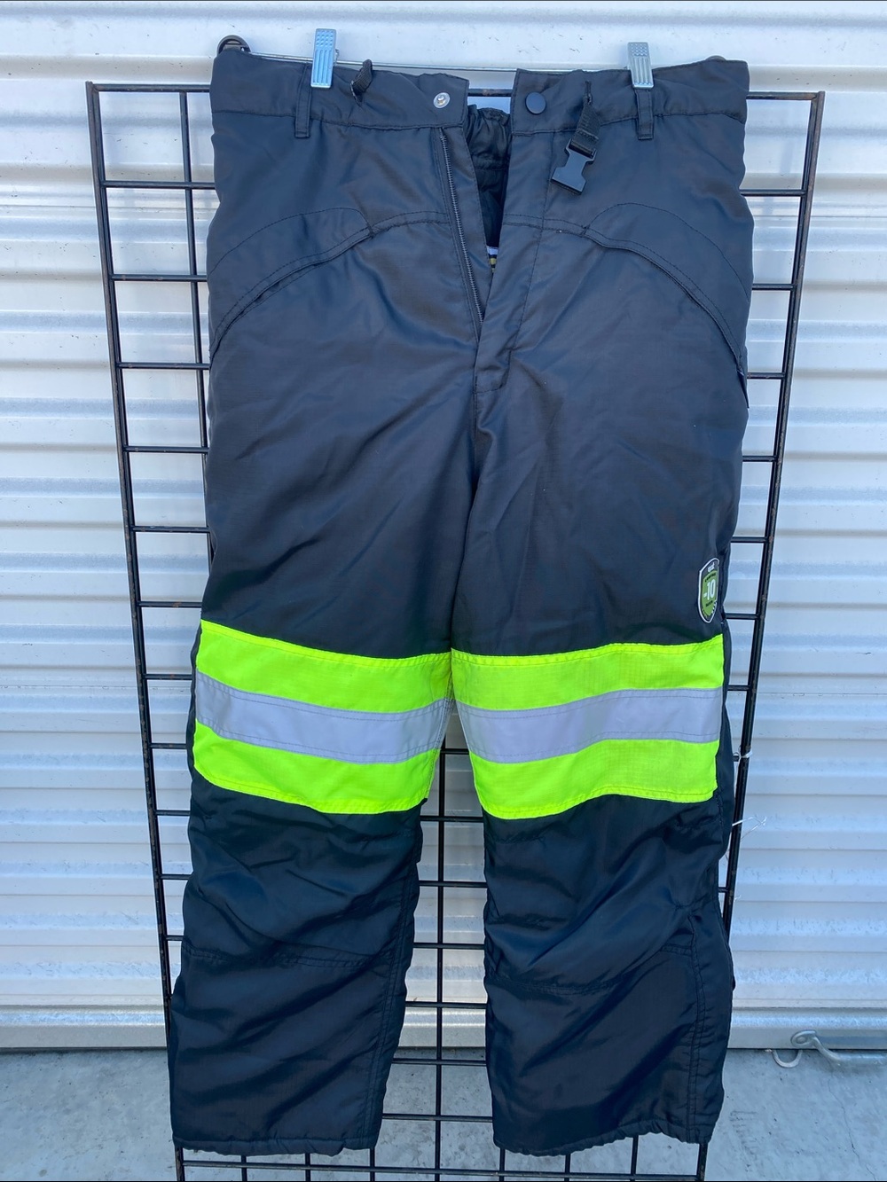 High-Visibility Black & Lime thermal Work Pants